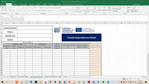 EUt+ Travels and Expenditures sheets EN